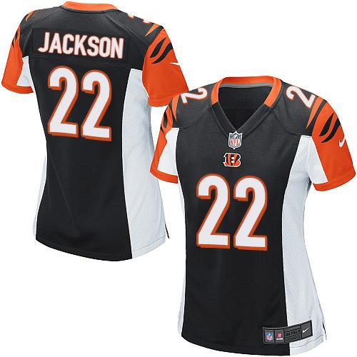 Nike Bengals #22 William Jackson Black Team Color Women's Stitched NFL Elite Jersey